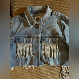 Fringe denim jacket